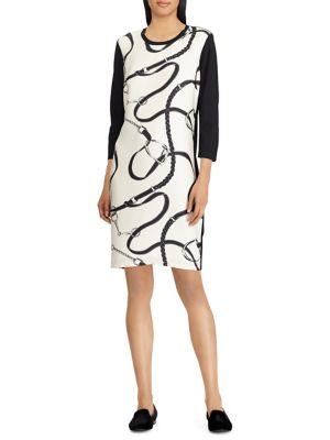 Lauren Ralph Lauren Silk-printed Ponte Dress