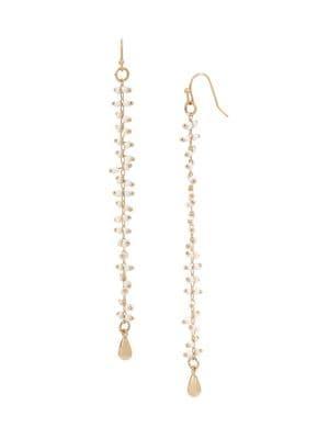 Bcbgeneration Beachcomber Goldtone Beaded Linear Drop Earrings