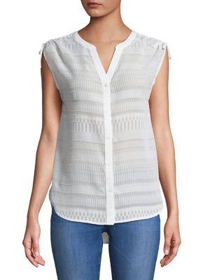 French Connection Sleeveless Tie Shoulder Top
