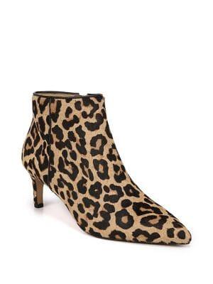 Franco Sarto Devon Leopard Print Calf Hair Booties