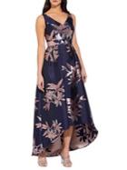 Adrianna Papell Floral Sleeveless High-low Gown