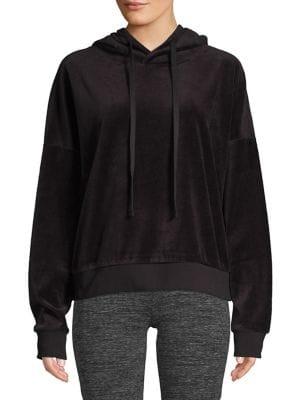 Askya Velour Cropped Hoodie