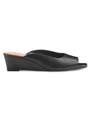 Aerosoles Leather Wedge Mules