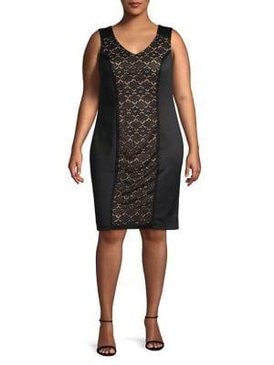 Lori Michaels Plus Lace Sheath Dress