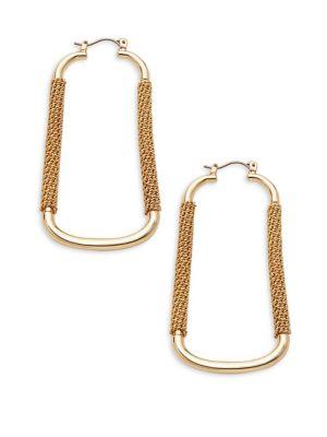 Bcbgeneration Chain Wrap Crystal Square Drop Earrings