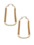 Bcbgeneration Chain Wrap Crystal Square Drop Earrings