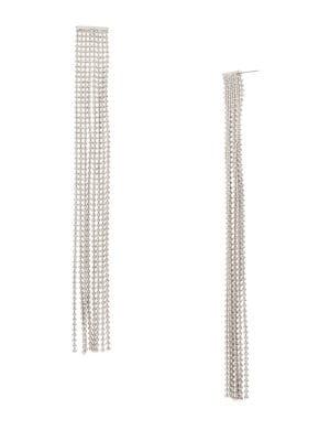 Bcbgeneration Silvertone Multi-chain Fringe Earrings