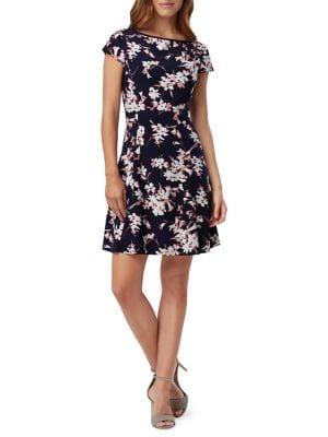 Tahari Arthur S. Levine Plus Floral Crepe Sheath Dress