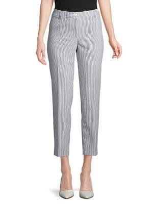 Anne Klein Striped Seersucker Pants