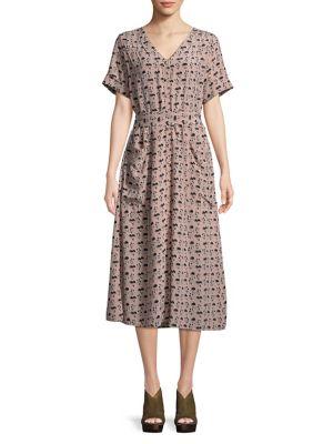 Paper Crown Floral Tie-waist Dress