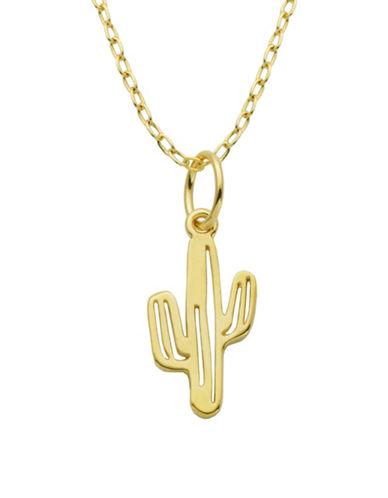 Lord & Taylor Sterling Silver Cactus Pendant Necklace