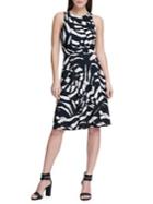 Donna Karan Printed Fit-and-flare Dress