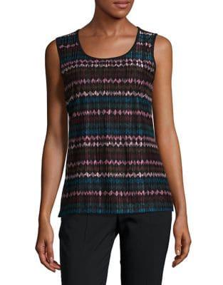 Nipon Boutique Geometric Print Tank Top