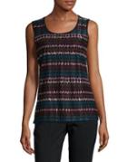Nipon Boutique Geometric Print Tank Top