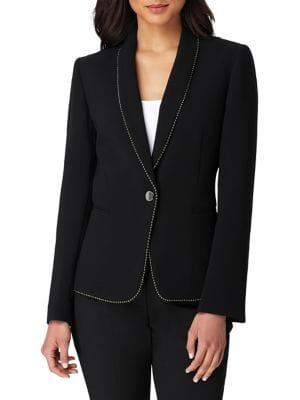 Tahari Arthur S. Levine Ball Trim Button-front Jacket