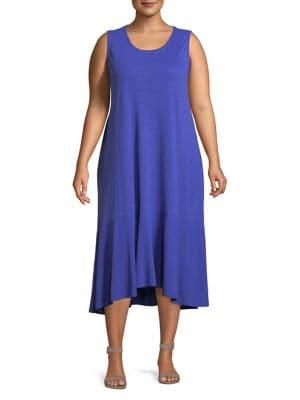 Nic+zoe Plus Road Trip High-low Midi Dress