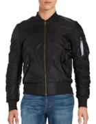 American Stitch Ruched Bomber Jacket