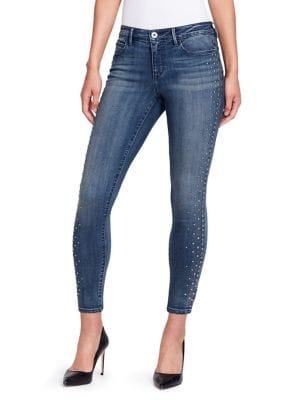 Skinny Girl Skinny Mid Rise Studded Jeans