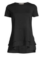 Michael Michael Kors Solid Woven Double Hem Top