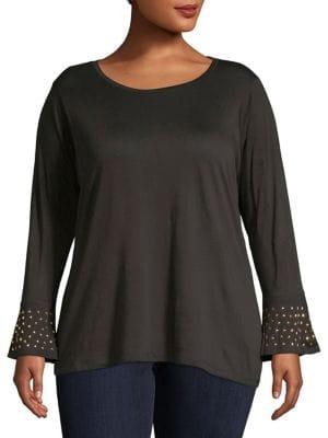 Michael Michael Kors Plus Flare Cuff Top