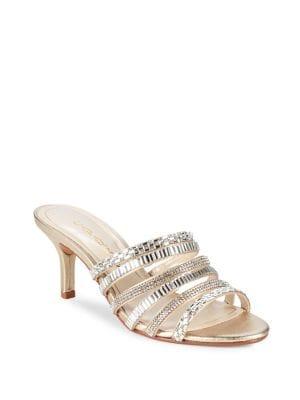 Caparros Norah Embellished Metallic Strappy Sandals