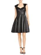 Halston Heritage Bow Drape Fit-&-flare Dress