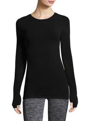 Blanc Noir Long-sleeve Magnetic Top