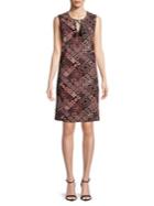 Lord & Taylor Patchwork Sleeveless Shift Dress