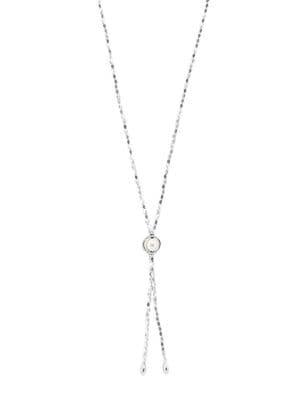 Uno De 50 My Luck Silverplated & Faux Pearl Pendant Necklace