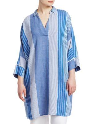 Nic+zoe Plus Fiji Linen-blend Tunic Dress