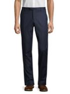 Michael Kors Striped Cotton Blend Flat-front Pants