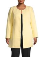 Kasper Plus Classic Open-front Blazer