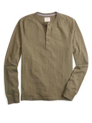 Brooks Brothers Red Fleece Slub Henley Shirt