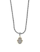 Effy Crystal And Sterling Silver Hamsa Hand Pendant Necklace