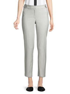 Karl Lagerfeld Paris Jacquard Button Ankle Pants