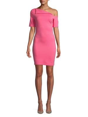 Bailey 44 One-shoulder Foldover Bodycon Dress