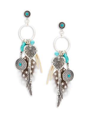 Design Lab Lord & Taylor Charm-embellished Drop Earrings