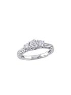 Sonatina Diamond Bridal 14k White Gold And Diamond Three-stone Engagement Ring