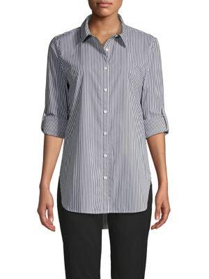 Calvin Klein Striped Button-front Tunic