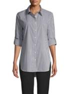 Calvin Klein Striped Button-front Tunic