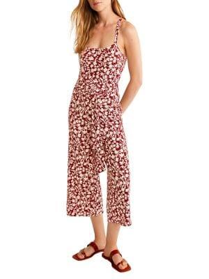 Mango Floral Wide-leg Jumpsuit