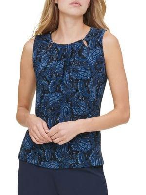 Tommy Hilfiger Paisley Printed Sleeveless Top