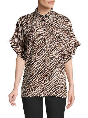 Michael Michael Kors Safari Button-down Wide Shirt