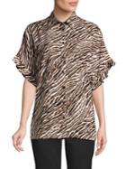 Michael Michael Kors Safari Button-down Wide Shirt