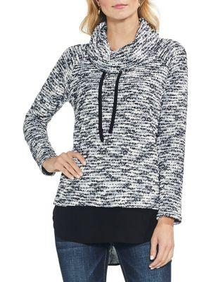 Vince Camuto Estate Jewels Marled Cowlneck Top