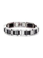 Lord & Taylor Men's Stainless Steel Two-tone Convex Link Bracelet