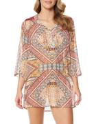 Jessica Simpson Printed Lace-back Cover-up