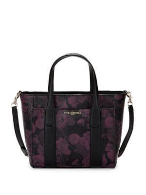 Karl Lagerfeld Paris Cass Floral Leather Satchel