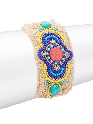 Design Lab Lord & Taylor Beaded Crochet Bracelet