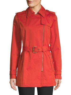 Michael Michael Kors Petite Zip-front Trench Coat